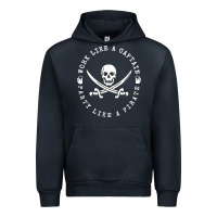 Navy Work like a captain party like a pirate Urban Hoodie - FloraArt