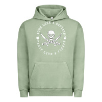 Pigment Oil Green Work like a captain party like a pirate Urban Hoodie - FloraArt