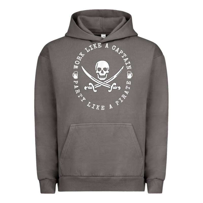 Work Like A Captain Party Like A Pirate Urban Hoodie by FloraArt | Teevron