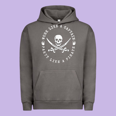 Work Like A Captain Party Like A Pirate Urban Hoodie Designed By Floraart