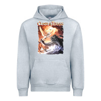 Heather Grey Clash of the Titans (Transparent) Urban Hoodie - ArtMosaic