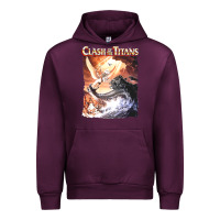 Mauve Wine Clash of the Titans (Transparent) Urban Hoodie - ArtMosaic