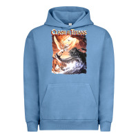 Pigment Pebble Blue Clash of the Titans (Transparent) Urban Hoodie - ArtMosaic