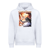 White Clash of the Titans (Transparent) Urban Hoodie - ArtMosaic