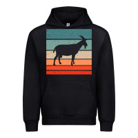 Black goat goats retro style vintage 140 goat lover Urban Hoodie - ArtMosaic