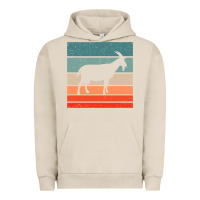 Pigment French Oak goat goats retro style vintage 140 goat lover Urban Hoodie - ArtMosaic