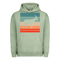 Pigment Oil Green goat goats retro style vintage 140 goat lover Urban Hoodie - ArtMosaic