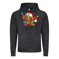 Vintage Black christmas heifer cow Vintage Hoodie - CowGirlArtShop