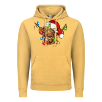 Vintage Mustard christmas heifer cow Vintage Hoodie - CowGirlArtShop