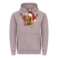 Vintage Zinc christmas heifer cow Vintage Hoodie - CowGirlArtShop