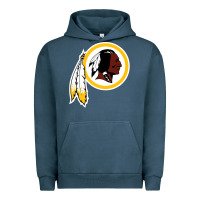 Pigment Midnight Navy the indian red skins clasic Urban Hoodie - ArtMosaic