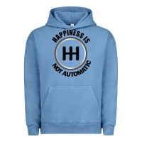Pigment Pebble Blue Happiness is Not Automatic..Save the manuals.. 3 Pedals Cars Lovers gi Urban Hoodie - ArtMosaic