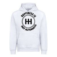 White Happiness is Not Automatic..Save the manuals.. 3 Pedals Cars Lovers gi Urban Hoodie - ArtMosaic