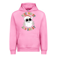 Fuchsia Pink funny groovy stay merry and bright christmas santa claus t shirt Urban Hoodie - ArtMosaic