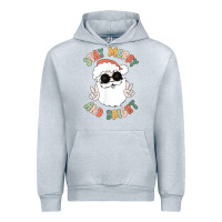Heather Grey funny groovy stay merry and bright christmas santa claus t shirt Urban Hoodie - ArtMosaic
