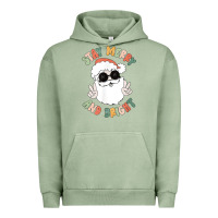 Pigment Oil Green funny groovy stay merry and bright christmas santa claus t shirt Urban Hoodie - ArtMosaic