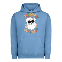 Pigment Pebble Blue funny groovy stay merry and bright christmas santa claus t shirt Urban Hoodie - ArtMosaic
