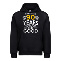 Black 90th Birthday Gift Took Me 90 Years 90 Year Old Urban Hoodie - trangStudio