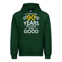 Forest Green 90th Birthday Gift Took Me 90 Years 90 Year Old Urban Hoodie - trangStudio