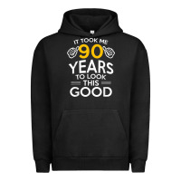 Pigment Black 90th Birthday Gift Took Me 90 Years 90 Year Old Urban Hoodie - trangStudio