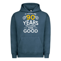 Pigment Midnight Navy 90th Birthday Gift Took Me 90 Years 90 Year Old Urban Hoodie - trangStudio