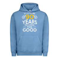 Pigment Pebble Blue 90th Birthday Gift Took Me 90 Years 90 Year Old Urban Hoodie - trangStudio