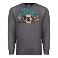 Charcoal Heather show mom aztec cowhide heifer Premium Sweatshirt - Artiststas