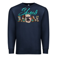Navy show mom aztec cowhide heifer Premium Sweatshirt - Artiststas