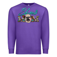 Purple show mom aztec cowhide heifer Premium Sweatshirt - Artiststas