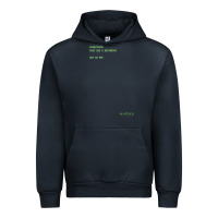 Navy The Matrix Everything Has A Beginning Green Font Urban Hoodie - ArtMosaic