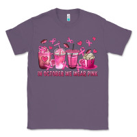 Lavender In October We Wear Pink with Breast Cancer Coffee Classic Tee - texasbilliewilder