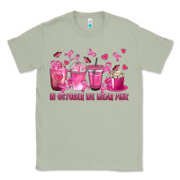 Matcha In October We Wear Pink with Breast Cancer Coffee Classic Tee - texasbilliewilder