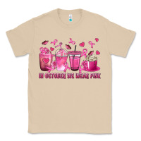 Mushroom In October We Wear Pink with Breast Cancer Coffee Classic Tee - texasbilliewilder
