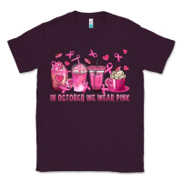 Plum In October We Wear Pink with Breast Cancer Coffee Classic Tee - texasbilliewilder