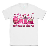 White In October We Wear Pink with Breast Cancer Coffee Classic Tee - texasbilliewilder