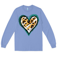 Colony Blue Glitter Leopard Heart Long Sleeve Tee - Jasminsmagicworld