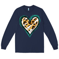 Navy Glitter Leopard Heart Long Sleeve Tee - Jasminsmagicworld
