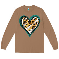 Toasted Coconut Glitter Leopard Heart Long Sleeve Tee - Jasminsmagicworld