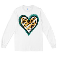 White Glitter Leopard Heart Long Sleeve Tee - Jasminsmagicworld