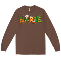 Chestnut St. Patrick's Day Nurse with gnome Long Sleeve Tee - HowdyJamesFarm