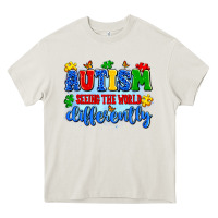 Cream autism seeing the world differently Heavy Core Tee - Artiststas