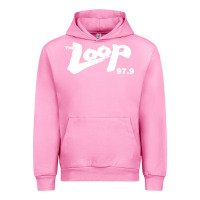 Fuchsia Pink The Loop 97.9 Illinois Radio Urban Hoodie - ArtMosaic