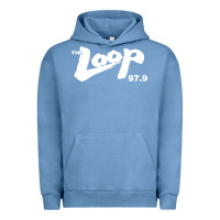 Pigment Pebble Blue The Loop 97.9 Illinois Radio Urban Hoodie - ArtMosaic