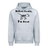Heather Grey in dog years i'm dead t shirt Urban Hoodie - ArtMosaic