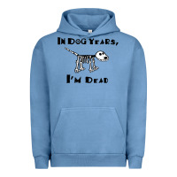 Pigment Pebble Blue in dog years i'm dead t shirt Urban Hoodie - ArtMosaic