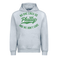 Heather Grey philly no one likes us and we don't care green text tank top Urban Hoodie - ArtMosaic
