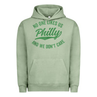 Pigment Oil Green philly no one likes us and we don't care green text tank top Urban Hoodie - ArtMosaic
