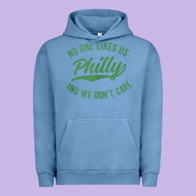 Philly No One Likes Us And We Don't Care Green Text Tank Top Urban Hoodie Designed By Artmosaic