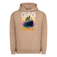 Pigment Burro ship just a girl who loves titanic boat titanic girls woman t shirt Urban Hoodie - ArtMosaic