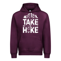 Mauve Wine take hike Urban Hoodie - ArtMosaic
